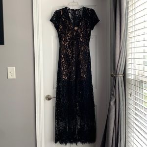 WAYF Black Lace Gown